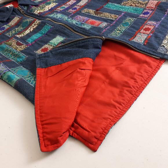 Coldwater Creek Vintage Patchwork Denim Vest - Picture 5 of 14